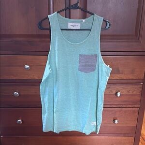 Modern Amusement Green Sleeveless Tank Top